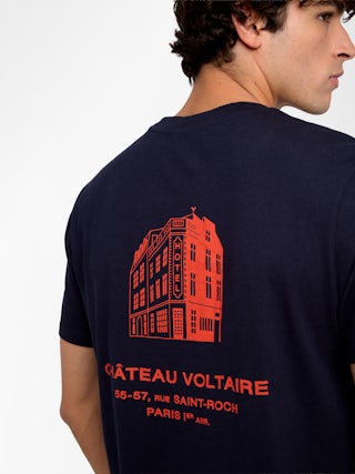 Tommy T-shirt - Unisex T-shirt with Chateau Voltaire design on back.
