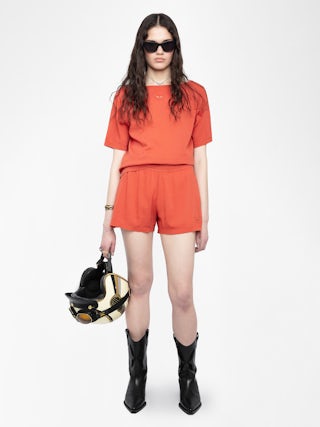 Paxa Shorts - Short shorts with elastic waistband.