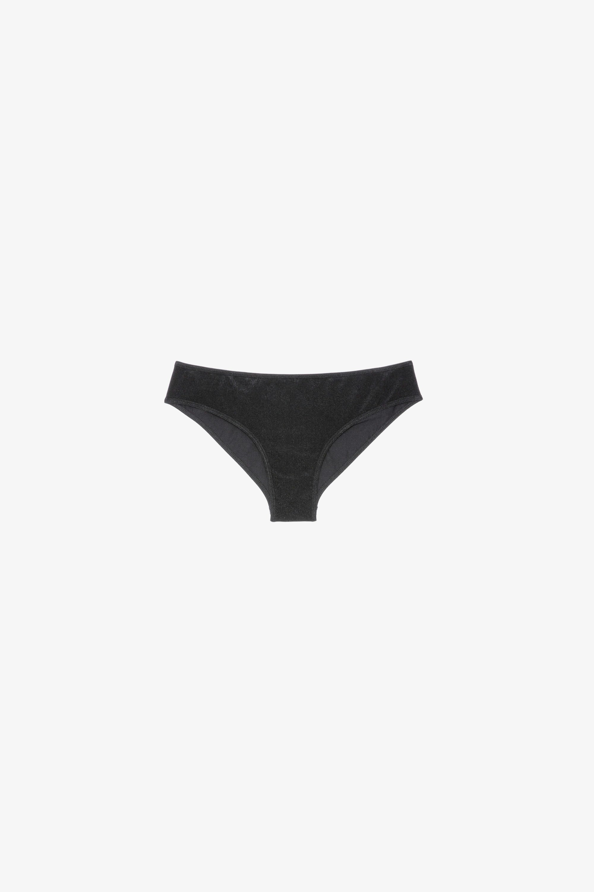 Maillot de Bain Crinckle Culotte bikini maillot de bain noir Femme