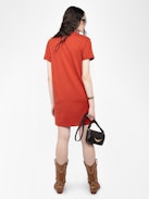 Dima Dress - Short-sleeved t-shirt dress with front print.