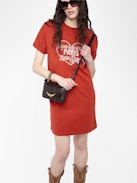 Dima Dress - Short-sleeved t-shirt dress with front print.