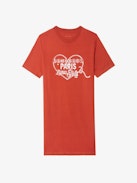 Dima Dress - Short-sleeved t-shirt dress with front print.