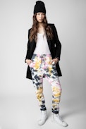 Steevy Tie-Dye Trousers - Women's cotton jogging bottoms with tie-dye print and crystal-embellishment