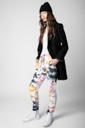 Steevy Tie-Dye Trousers - Women's cotton jogging bottoms with tie-dye print and crystal-embellishment