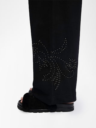Clem Studded Pants - Women's cotton pants with studded western inspired details on bottom.