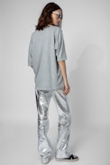 Portland JMF Sweatshirt - Women’s grey marl cotton sweatshirt with “Je m’en fous” slogan