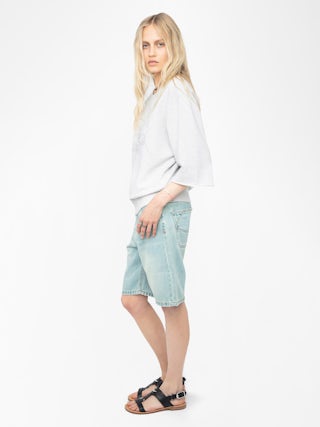 Edmond Sweatshirt - 3/4 sleeve sweatshirt with rhinestones on the front.