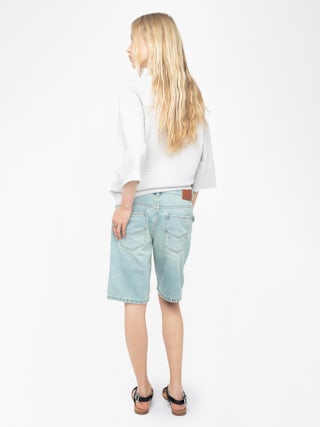 Edmond Sweatshirt - 3/4 sleeve sweatshirt with rhinestones on the front.