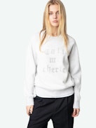 Upper  Diamanté Sweatshirt - Round-neck sweatshirt with long sleeves and embellished with rhinestone customization.