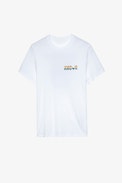 T-shirt Tommy Amour Wings - T-shirt in cotone bianco con stampa Amour multicolore da donna.