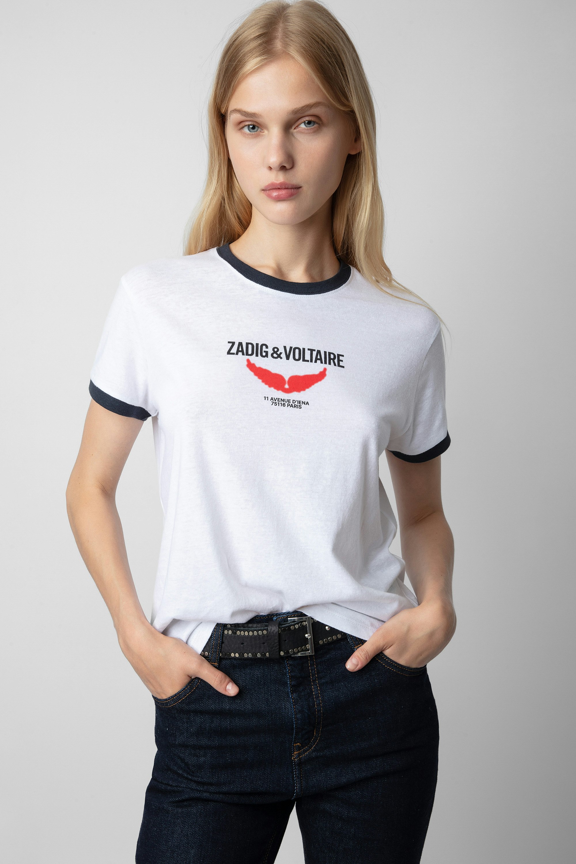 Zoe Wings Liberté T-shirt t-shirt white women | Zadig&Voltaire