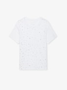 Marta Studded T-shirt - Women's short sleeved t-shirt with silver studs throughout.