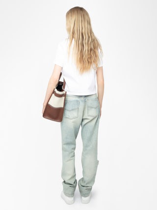 Polo Mirta - Polo court manches courtes avec wings brodée à l'avant.