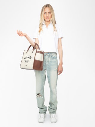 Polo Mirta - Polo court manches courtes avec wings brodée à l'avant.