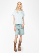 T-shirt Alys - T-shirt manches courtes avec fishnet.
