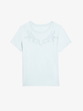 Alys T-shirt - Short-sleeved T-shirt with fishnet details.