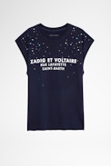 Tanktop Cecilia Saint Barth - Damentop aus marineblauer Baumwolle Saint Barth
