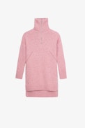 Milene Children’s Dress - Children’s pink long-sleeve knitted sweater dress