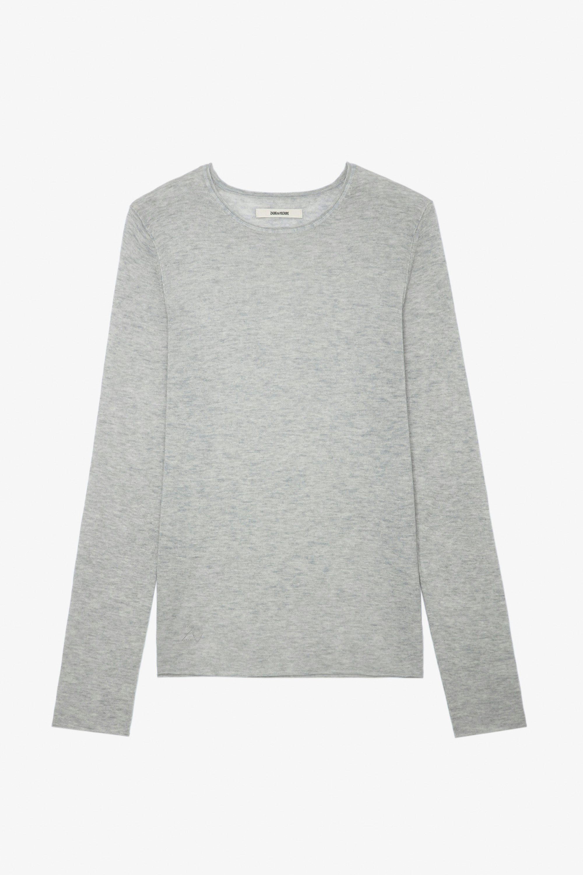 Teiss Cashmere Jumper - Men’s grey feather cashmere sweater.