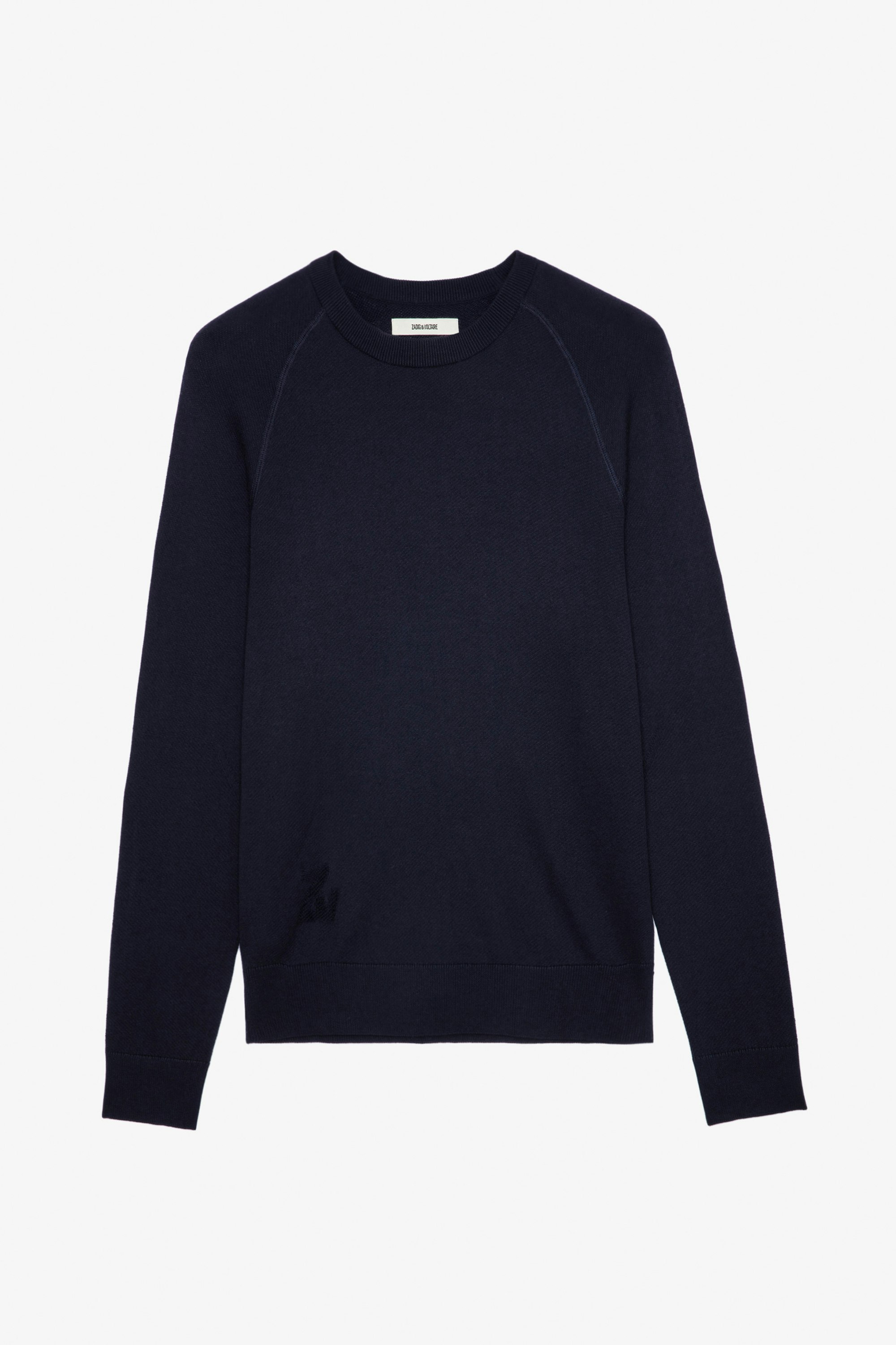 Thomaso Sweater - Men’s navy blue sweatshirt with ZV embroidery.