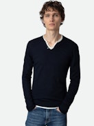 Jumper Monastir 100% Merino Wool - Long-sleeved ink Tunisian jumper in merino wool.