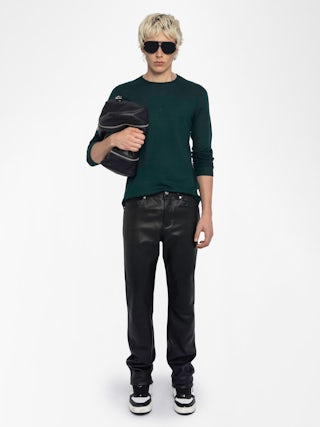 Teiss Cashmere Sweater - Round neck sweater with long sleeves.