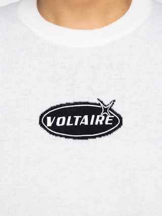 Kennedy Sweater - Round neck sweater with intarsia on the front.