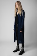 Rona Cashmere Cardigan - Women's navy blue cashmere cardigan
