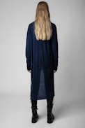 Rona Cashmere Cardigan - Women's navy blue cashmere cardigan