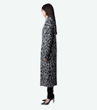 Tilda Leopard Cardigan - Women’s long line grey leopard-print cardigan.