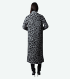 Tilda Leopard Cardigan - Women’s long line grey leopard-print cardigan.