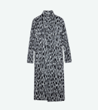 Chaleco con efecto leopardo Tilda - Chaleco largo gris con estampado de leopardo para mujer.
