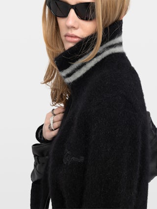 Gildas Coat - Short coat with stand-up collar with zip and pockets.