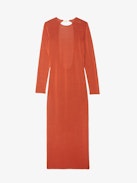 Sarra Kleid - Langes Kleid mit offenem Rücken und Flügelverschluss.