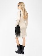 Ranyra Dress - Crochet dress with long sleeves.