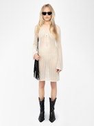 Ranyra Dress - Crochet dress with long sleeves.
