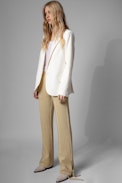 Pantalon Chill - Pantalon en maille avec un fil métallisé noué en bas Femme