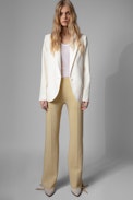 Pantalon Chill - Pantalon en maille avec un fil métallisé noué en bas Femme