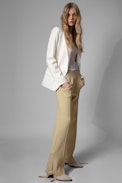 Pantalon Chill - Pantalon en maille avec un fil métallisé noué en bas Femme