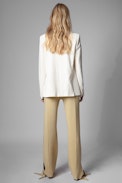 Pantalon Chill - Pantalon en maille avec un fil métallisé noué en bas Femme