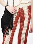 Pantalon Pia - Pantalon en crochet rayé.