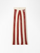 Pantalon Pia - Pantalon en crochet rayé.