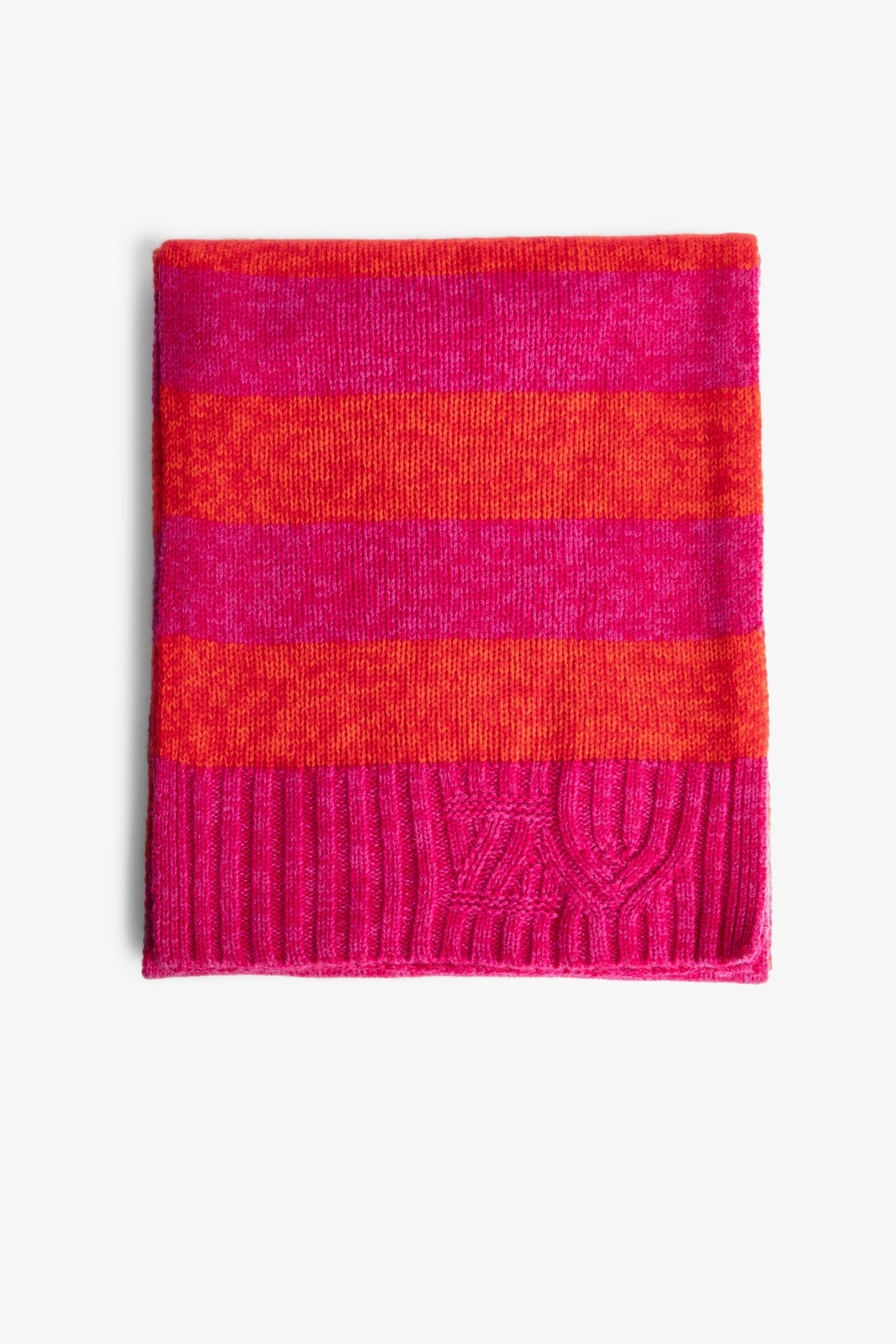 Shay Cashmere Scarf Women's striped cashmere scarf