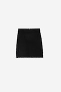 Jacksy Skirt - Women's short black cotton crochet skirt.