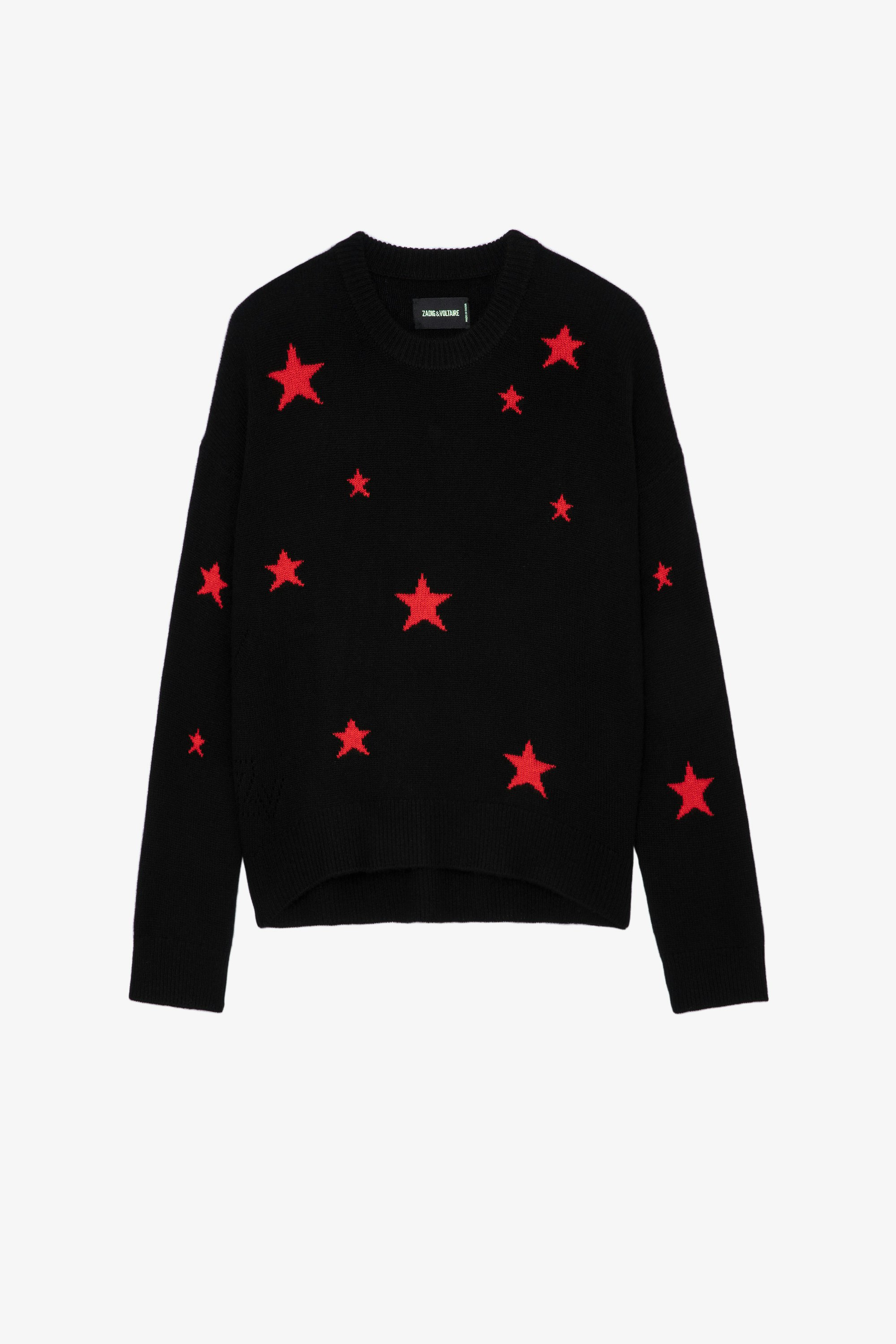 Markus Stars Sweater Cashmere Women's knit jumper with contrasting star motifs
