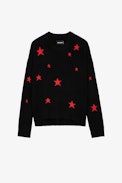 Markus Stars Cashmere Jumper - Women's knit jumper with contrasting star motifs