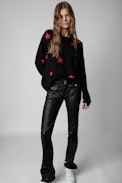 Markus Stars Cashmere Jumper - Women's knit jumper with contrasting star motifs