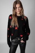 Markus Stars Cashmere Jumper - Women's knit jumper with contrasting star motifs