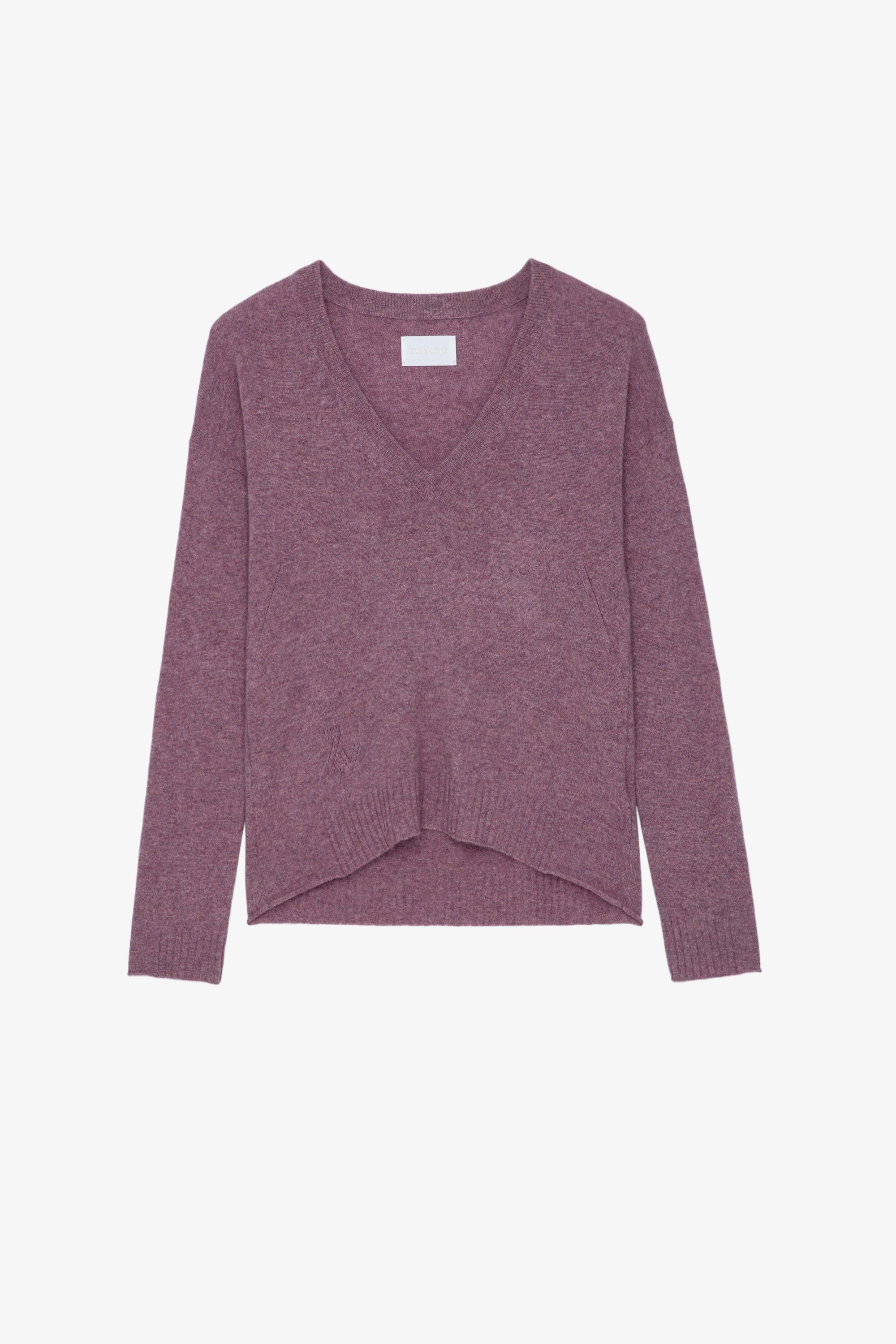 Vivi Patch カシミヤニット Women’s pink cashmere jumper with star patches on the elbows