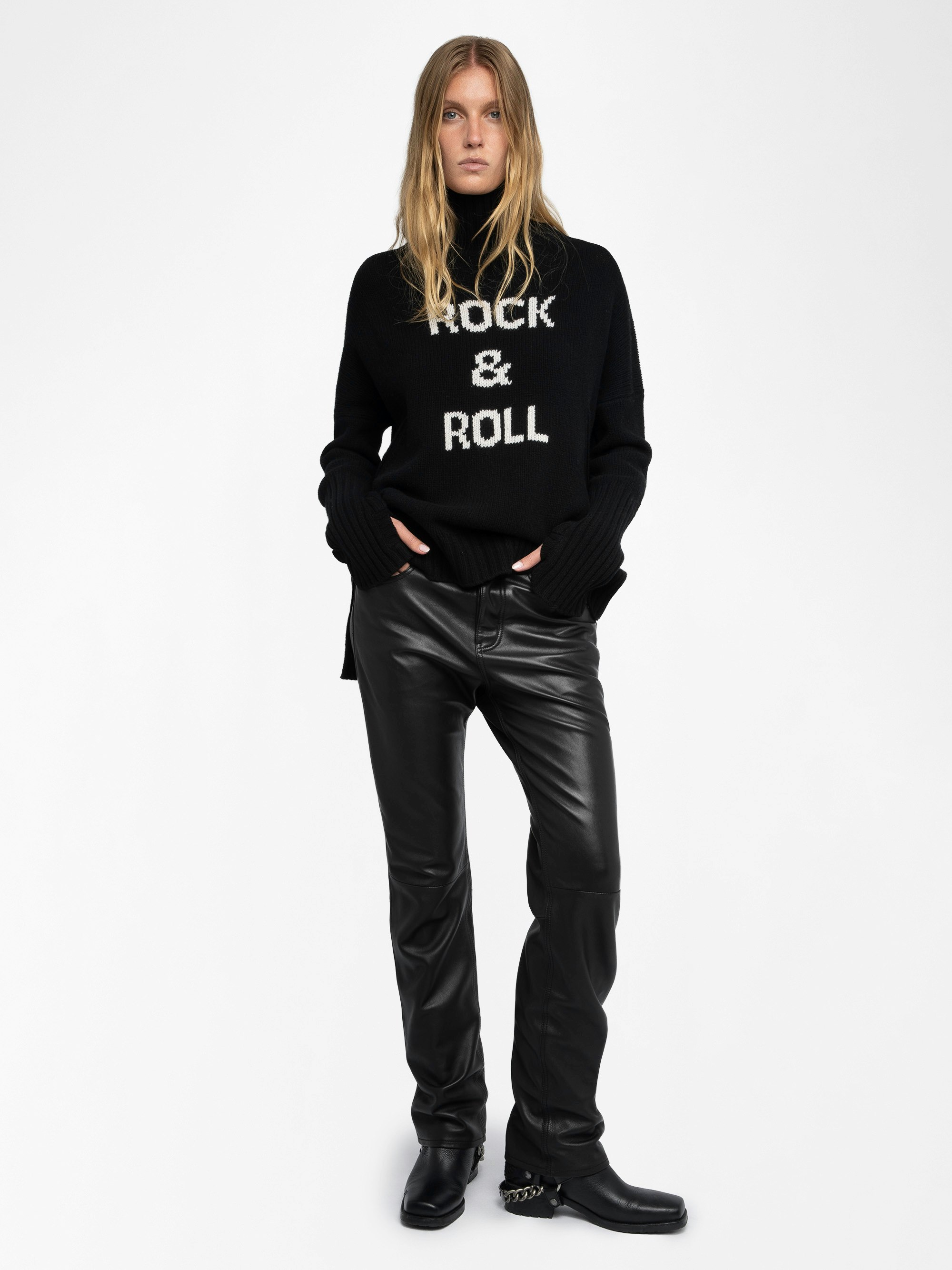 Alma 100% Merino Wool Jumper - Rock & Roll jumper in 100% wool.